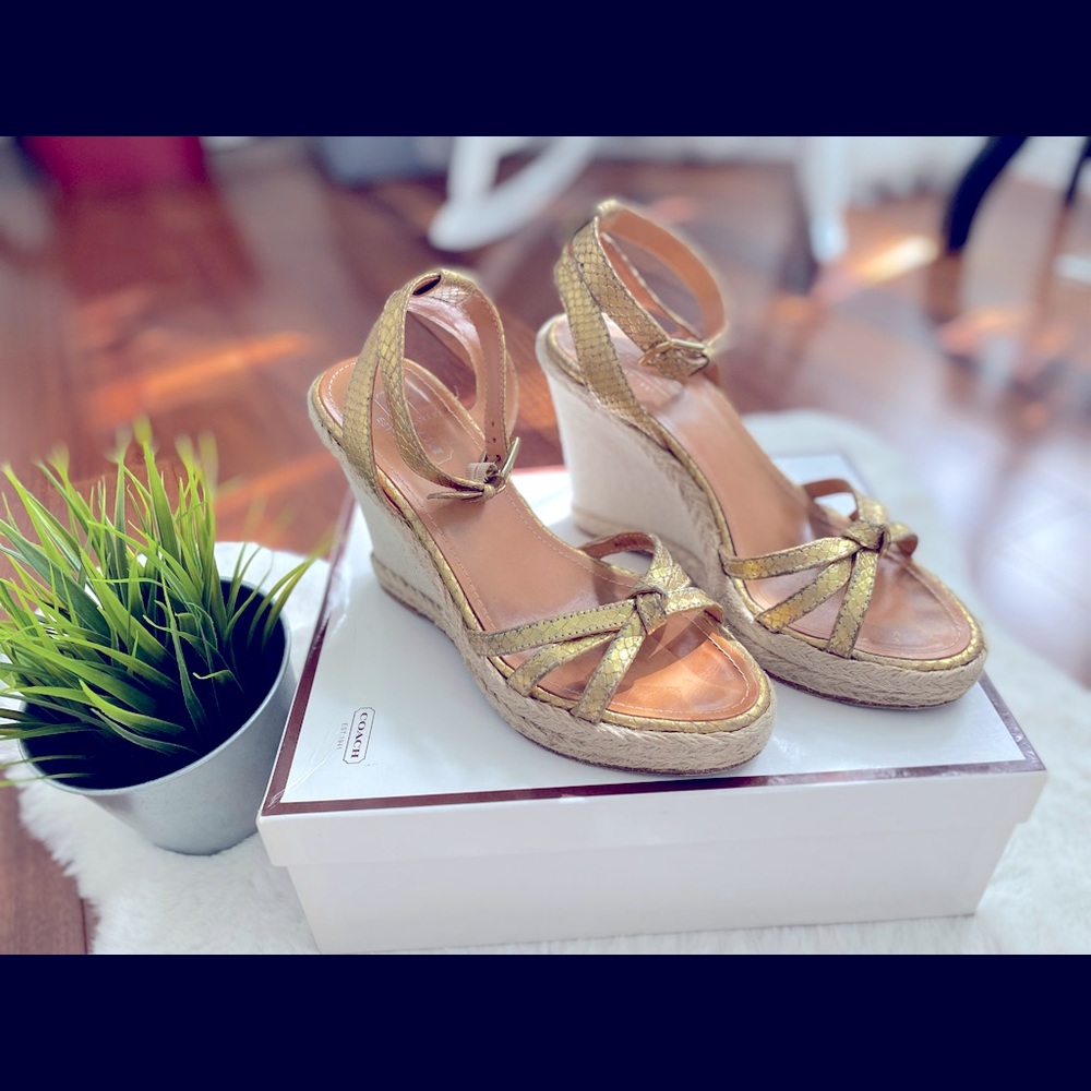 Coach leather platform Espadrilles
